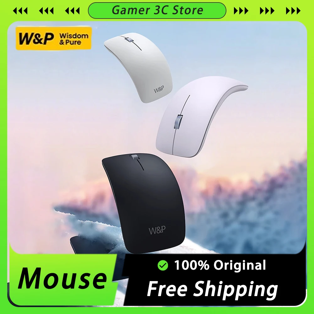 

W&P Wireless Bluetooth Tri Mode Mouse Self-Charging Lightweight Mute Mice Suitable For Office Laptop Pc Accessory Girl Boy Gift