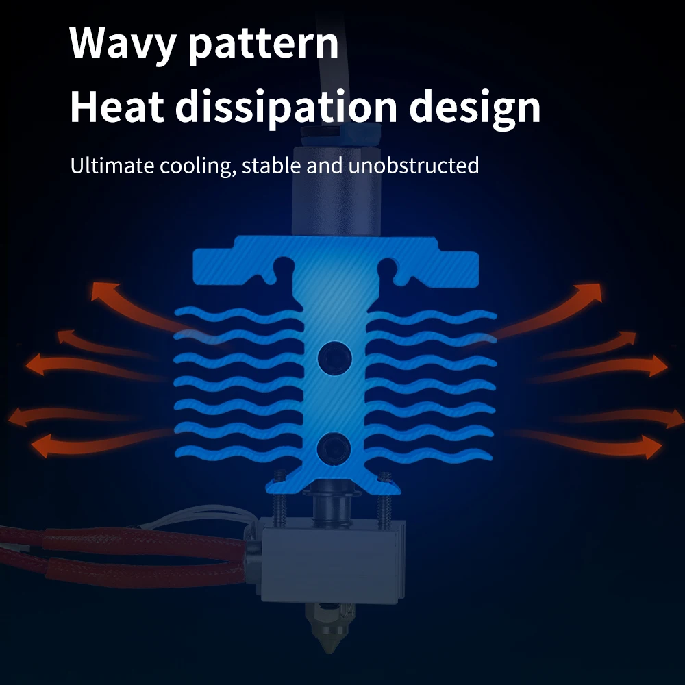 For Creality Ender 3 Neo Hotend Kit 24V 40W Heater Thermistor Extruder Head Brass Nozzle with PTFE Tubing for Ender 3 V2 Neo