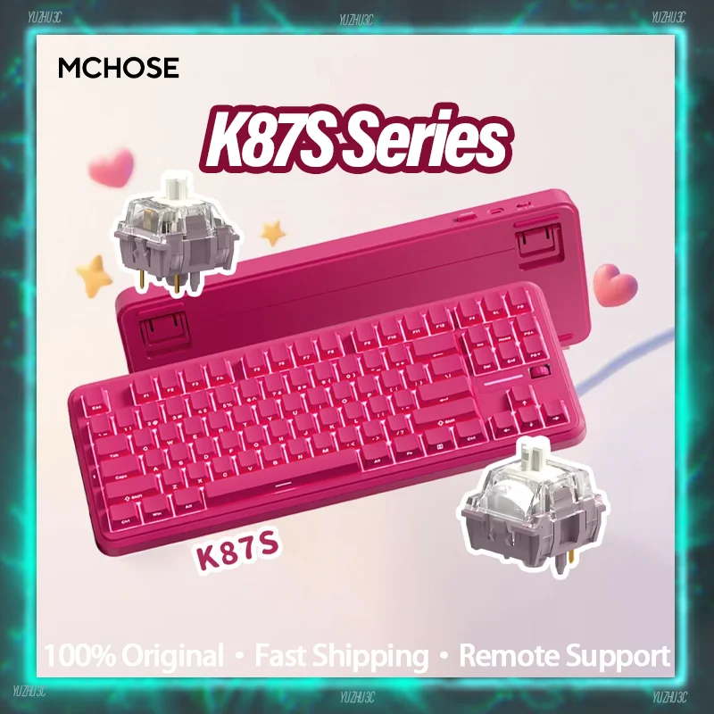 

MCHOSE K87S Mechanical Keyboard 0.125MS Low Latency Wireless Long Life Battery Dynamic RGB STARTECH Solution Support SOCD TGL MT