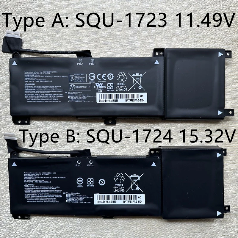 SQU-1723 SQU-1724 Laptop Battery For Gigabyte Aorus 15-SA,15-WA,15-XA,15-W9,15-X9,For Thunderobot 911 Quanta Pro SQU-1904 1905
