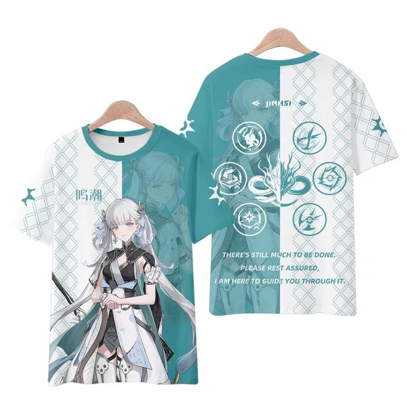 New Games Wuthering Waves Rover Cosplay T-shirts 3D Print Kids Anime Cartoon Tees Men Women Short Sleeve Tshirt Harajuku Y2k Top