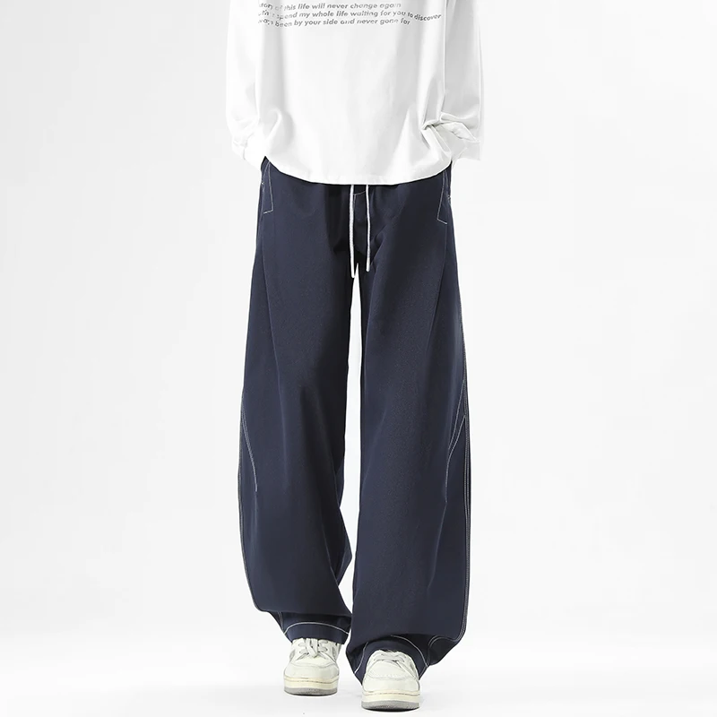 【Mirrordust】Новые осенние мужские брюки Scimitar, свободные повседневные широкие брюки High Street, универсальные длинные брюки