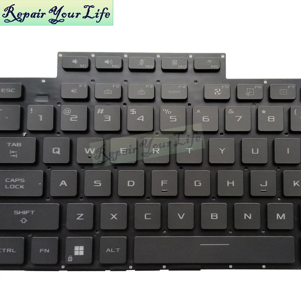 US RU RGB Backlit Keyboard For Asus ROG Strix SCAR 18 G834 G18 G814 JZ JV G834JY G814JU English Russian Backlight 0KNR0-6916RU00