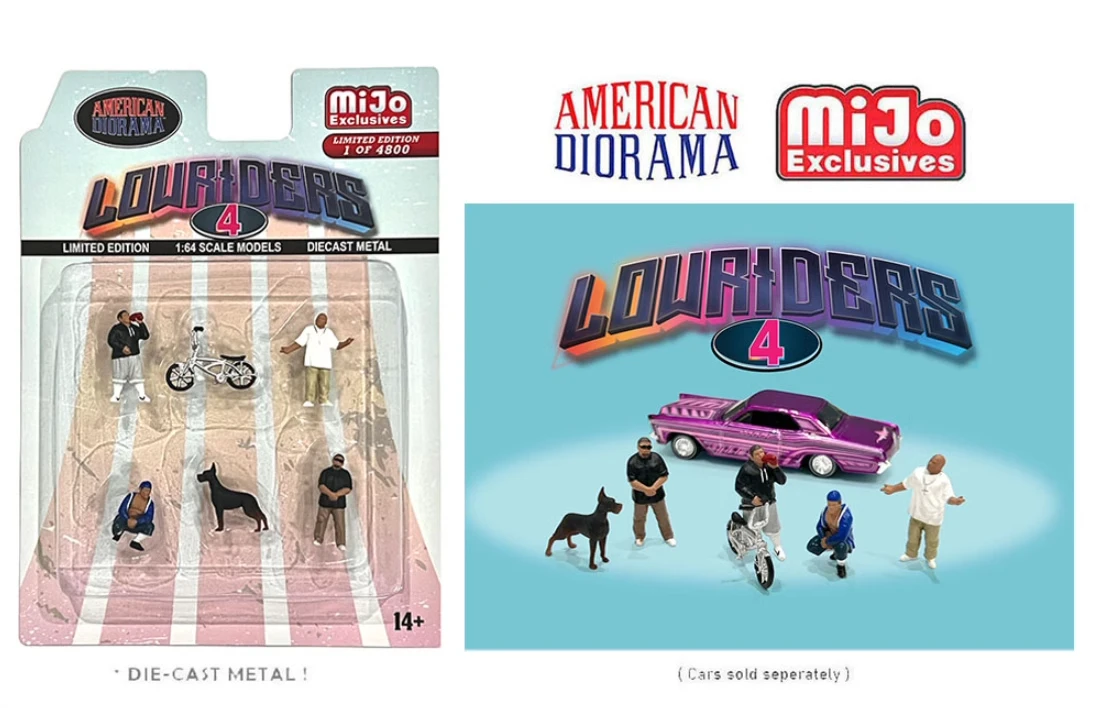 American Diorama 1:64 LOWRIDERS4 Collection of alloy figure car decoration gift