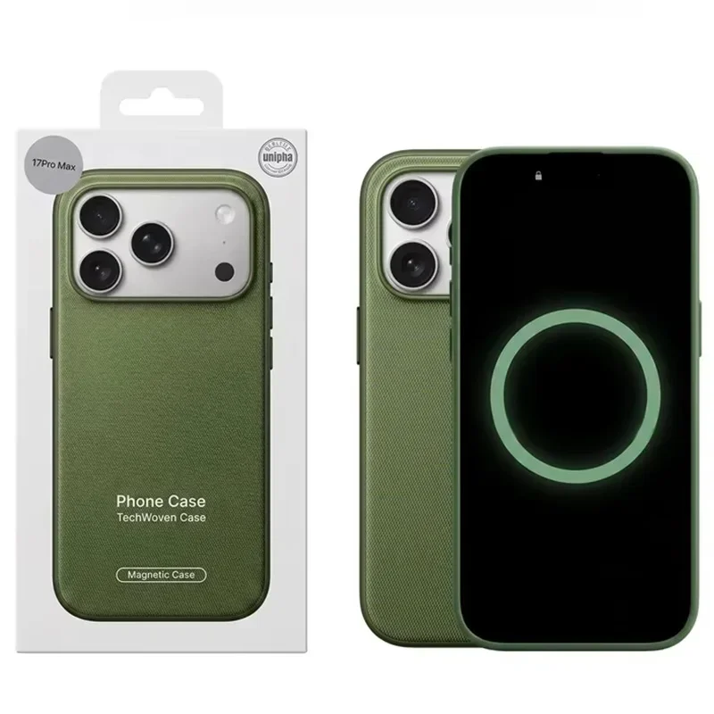 Offizielle Technologie Gewebte Magnetische Handyhülle für iPhone 18 17 Air 16 15 14 13 Pro Max Magsafe Technisches Gewebe Originalhülle – Detail 2