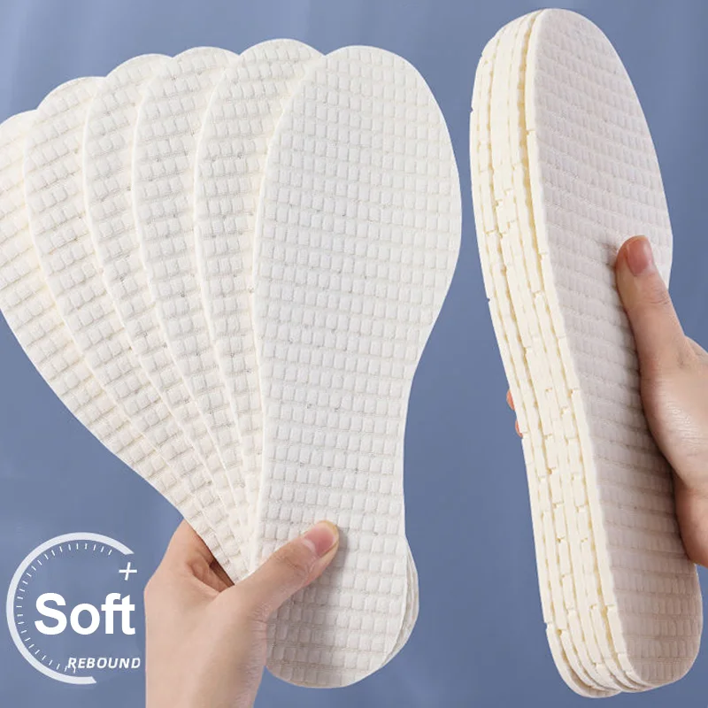 Soft Latex Sports Insoles Fit The Foot Relieve Pressure Massaging Insoles Orthopedic Foot Care Shoes Sole Deodorant Running Pads