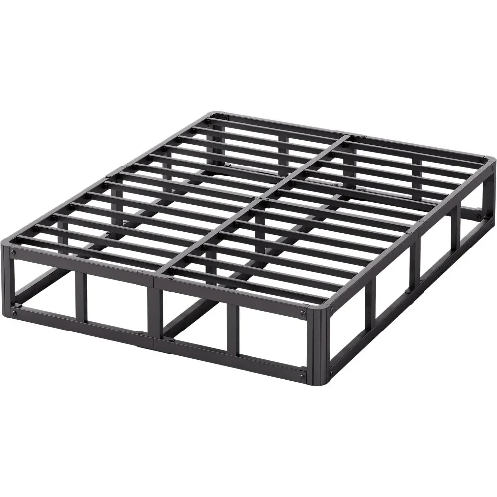 

Bed Frame,9Inch High Metal Box Spring w More Steel Slats Support,Sturdy Platform Bedframe 3500Lbs Weight Capacity,Easy Assembly