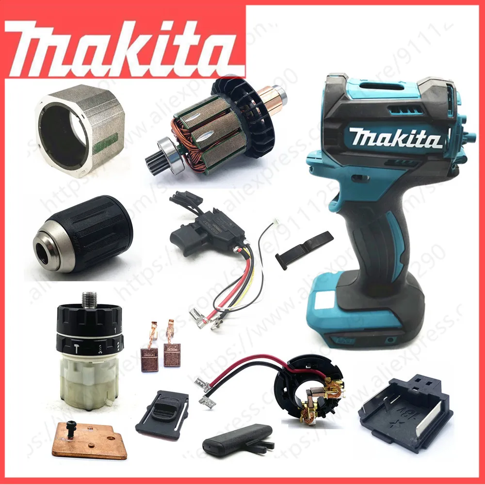 Makita DHP482 Chuck Housing Motor Switch Gearbox Carbon brush holder for DHP482RME DHP482Z Power Tool Accessories