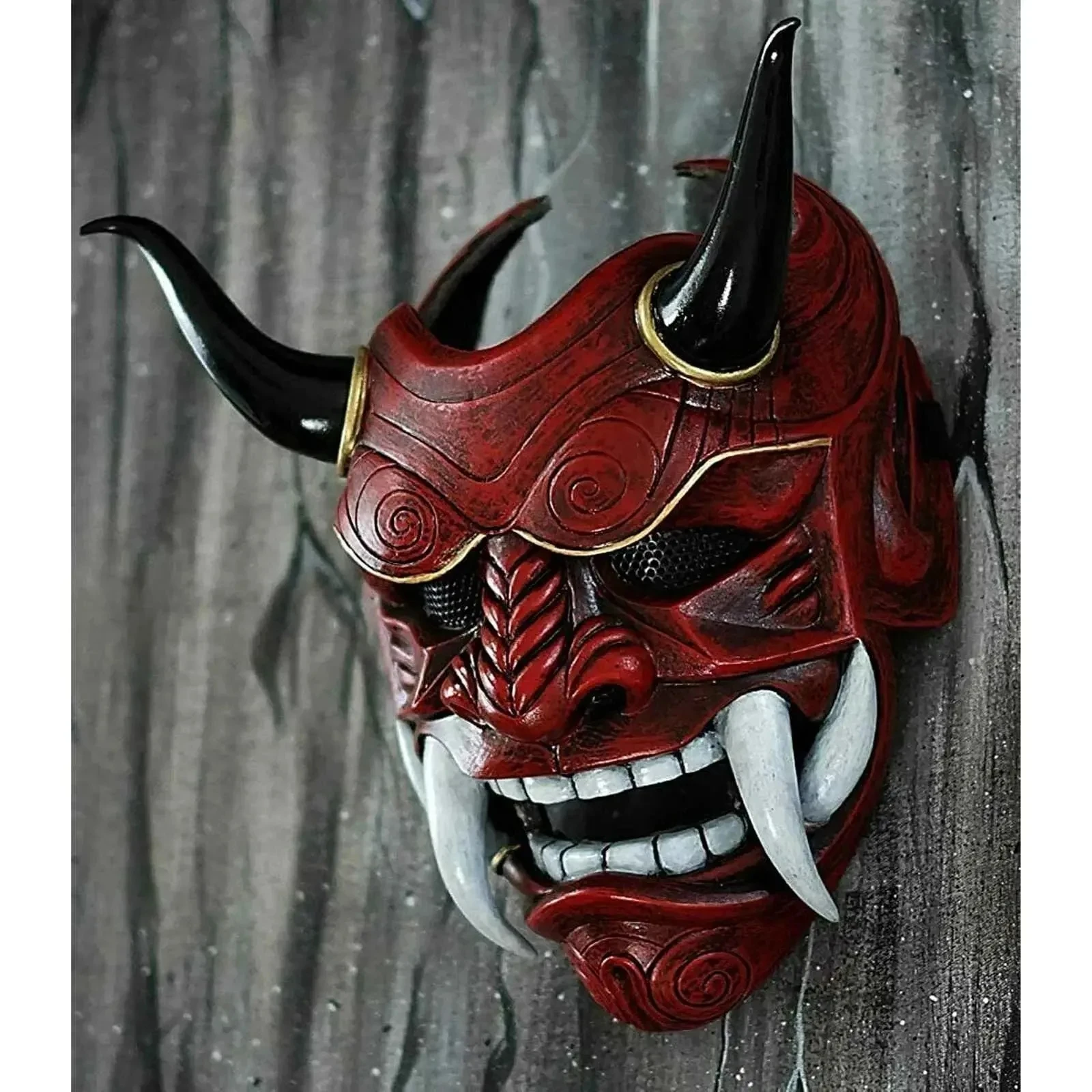 Scary Monster Halloween Cosplay Mask Hannya Demon Oni Samurai Noh Kabuki Prajna Devil Masks