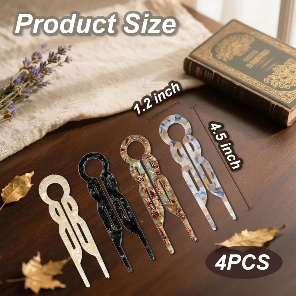 4 Uds. Pasador de pelo de prestigio, nueva horquilla francesa para cumpleaños, boda, graduación, accesorios para peinados adecuados para todo tipo de cabello