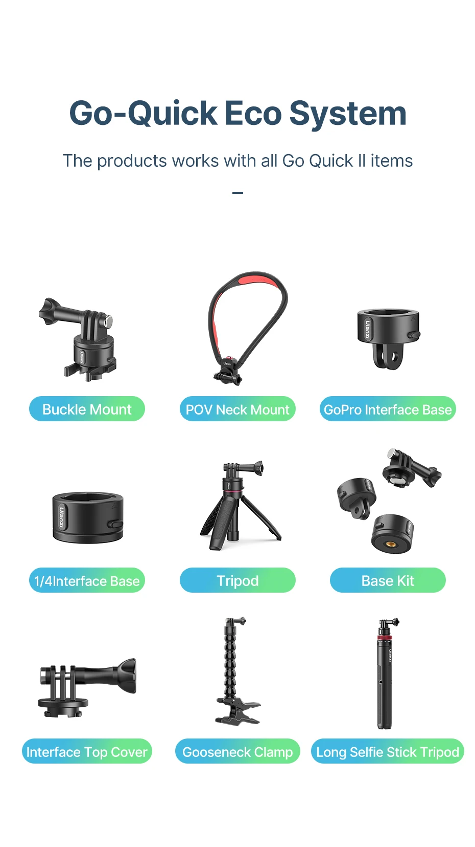 Ulanzi Go-Quick II Magnetische Silikon-Halshalterung für GoPro Hero 13 12 für Insta360 für DJI Osmo Action-Kamera-Zubehör – Detail 10