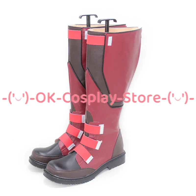 [맞춤형] 캡틴 코스프레 신발 애니메이션 게임 롤플레이 의상 소품 할로윈 카니발 휴일 파티 PU 가죽 부츠