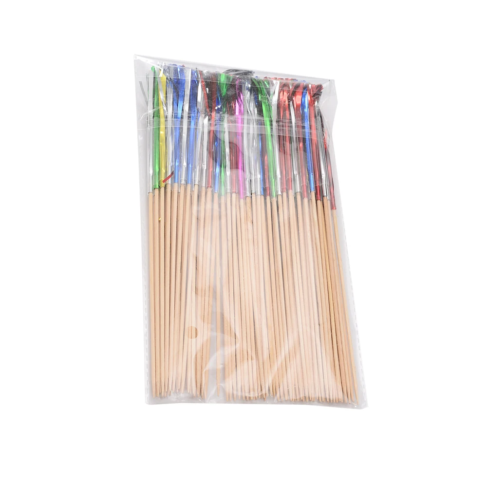 

100pcs Colorful Fruit Picks Wooden Appetizer Sticks Foil Cupcake Picks Dessert Cake Party Supplies Bar Tools For Home Restaurant