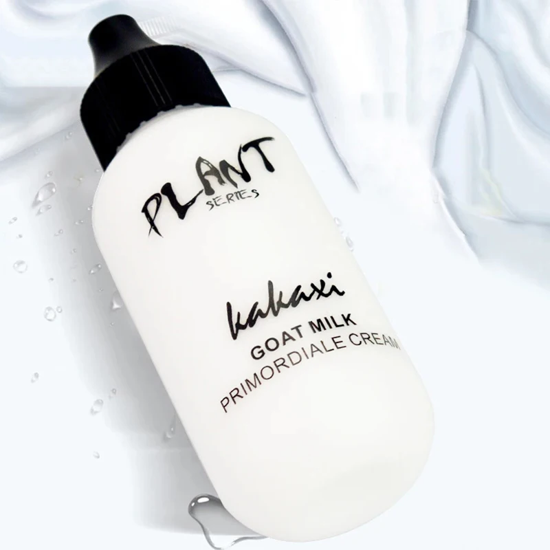 50ml นมแพะ Face Foundation ครีม Natural Whitening Brightening คอนซีลเลอร์ครีมกันน้ํา Oil-Control Face ครีมแต่งหน้า