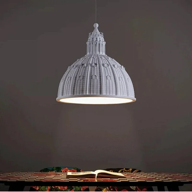 

Italy Retro Resin Led St Paul'S Church Pendant Lights For Living Room Bedroom Hotel Hanging Lamp Lobby Decor Lighting Fixtures