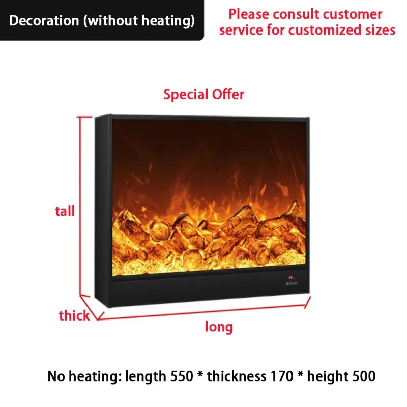 Artificial Fireplace Home American Fireplace Simulated Flame Embedded Decorative Electric Fireplace