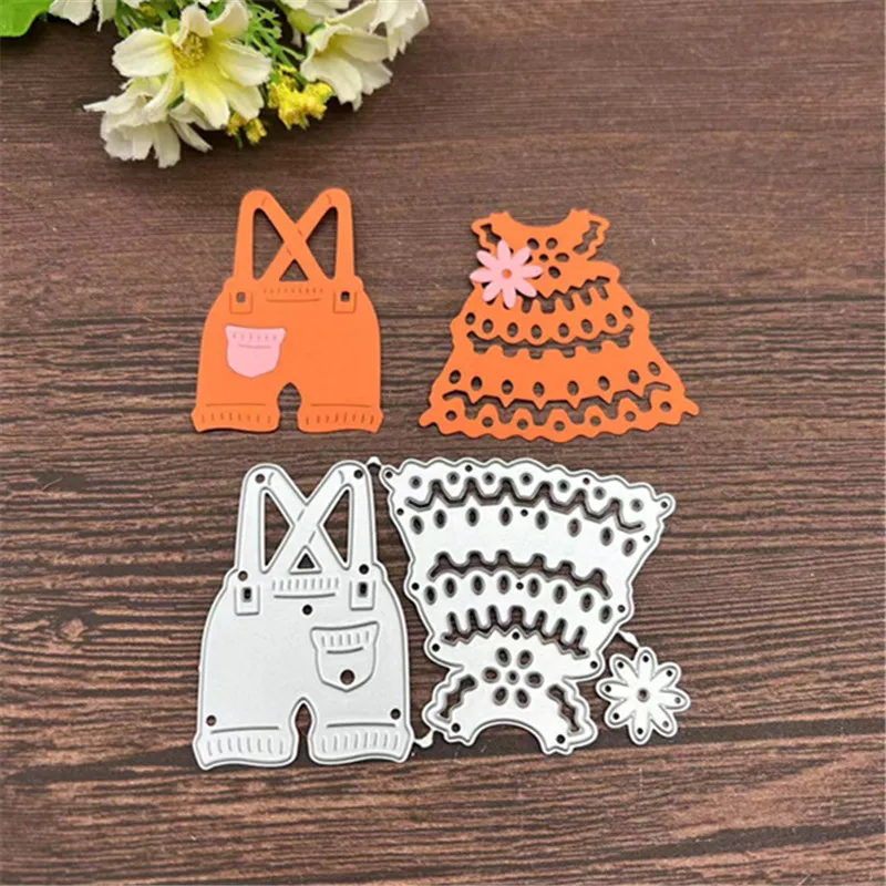 2Pcs Strap pants skirt Metal Cutting Dies Stencils For DIY Scrapbooking Decorative Embossing Handcraft Template