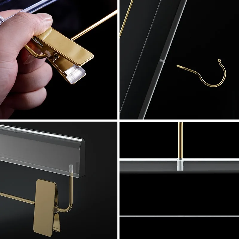 الاكريليك شماعات ملابس عدم الانزلاق بنطلون رف تجفيف معطف دعوى الفضاء توفير شماعات DIY بها بنفسك شعار رف خزانة تخزين منظمة