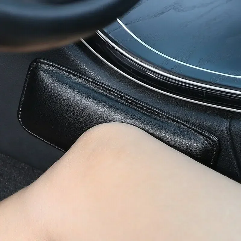 1Pcs Universal Car Leather Leg Cushion Knee Pad Pillow Thigh Support Seat Door Armrest Leg Pad For Bmw Car Interior Decoration N