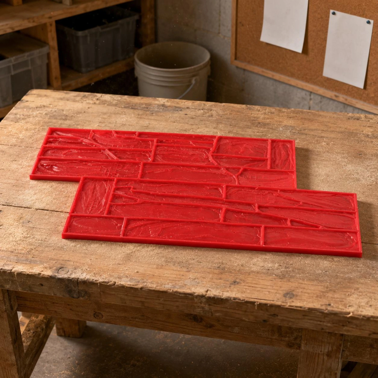 

Concrete Pattern Stamp Long-Lasting Stone Texture Mold Wall Texture Stamp Flexible Building Supply Wear Resistant for Builders