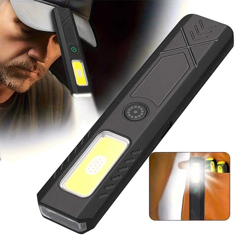 في الهواء الطلق مصباح ليد جيب 550LM المحمولة البسيطة الشعلة نوع C قابلة للشحن ضوء جيب فانوس أضواء العمل الفيضانات مع 6 طرق