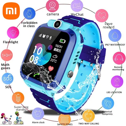 Умные часы Xiaomi Kids Smart Watch SOS GPS Location Tracke SIM Card Call Child Smart Watch Camera Waterproof Watch Gift for iOS Android топ 8 умные часы xiomi - №6