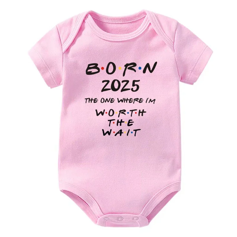 Pregnancy Announcement Born in 2025 Baby Bodysuit Baby Coming Soon Gift Newborn Baby Romper Baby Pregnancy Reveal Clothes