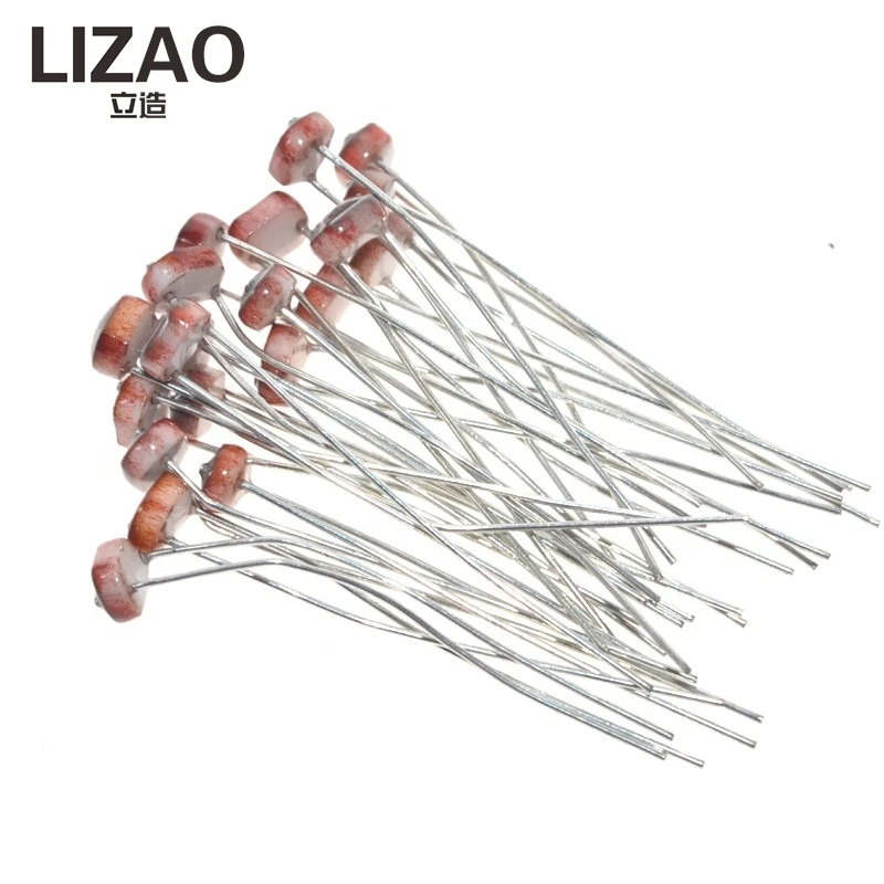 LIZAO 20PCS 5539 5537 5528 5516 5506 Photoresistor, High Sensitivity 5MM LDR Light Sensor Resistor Module Parts