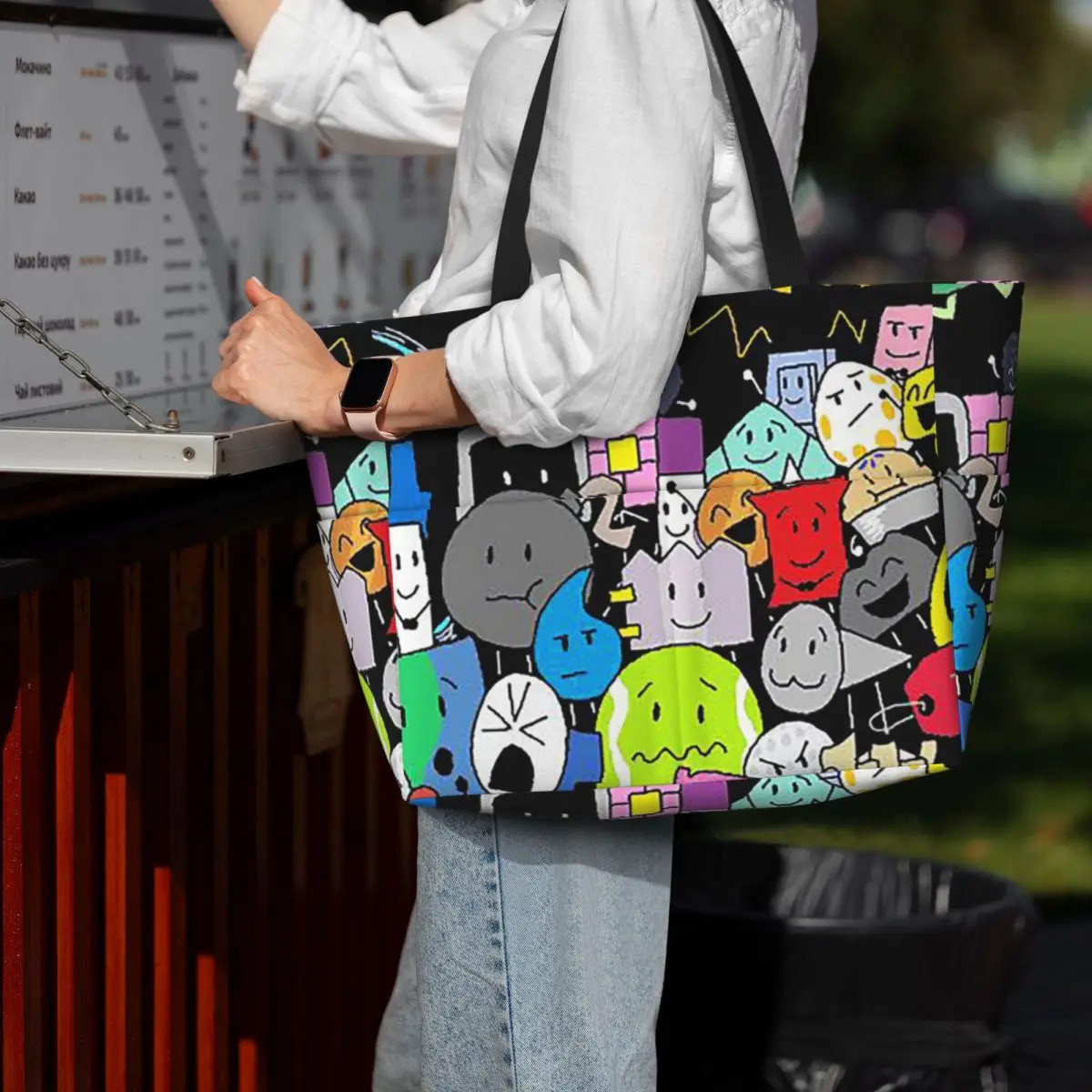 BFDI Four BFB Beach Tote Bag Sport Gym Yoga Duffle Large Tote Bag Women Travel Bag Fitness bag