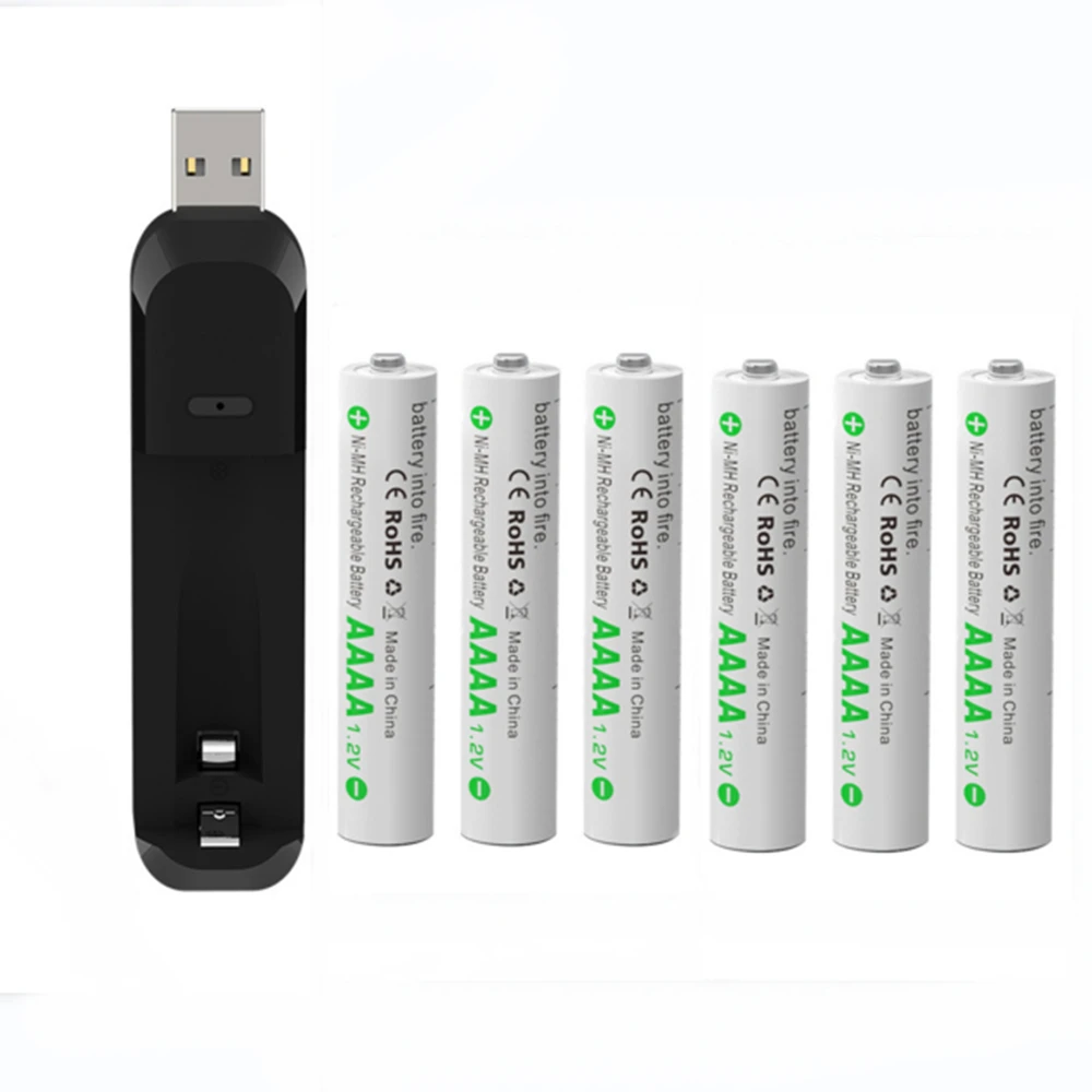 6PCS 1.2V 400mAh AAAA Rechargeable Battery Stylus AAAA Ni-MH Rechargeable Battery+AA AAA AAAA Battery Charger