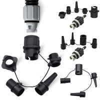 Air Valve Pump Connector with Air Valve Nozzles Paddleboard Pump Adapter for Inflatable Boat Stand-Up Paddleboard Bed