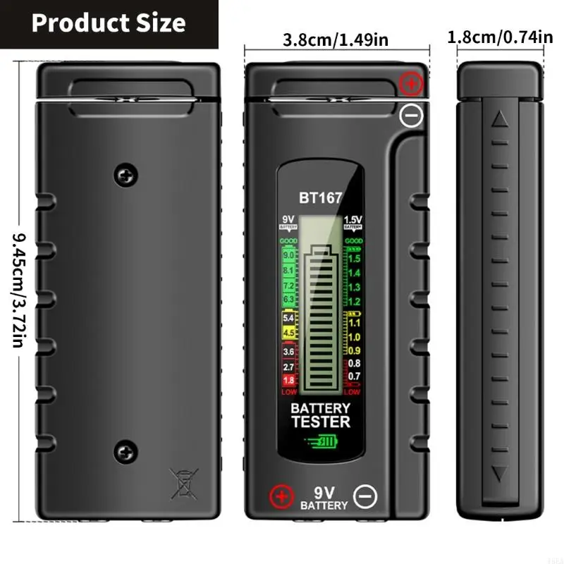T5EA Compately Tester Tester Batteria Batterie salute per gestione domestica Professional Battery Checkers Strumento
