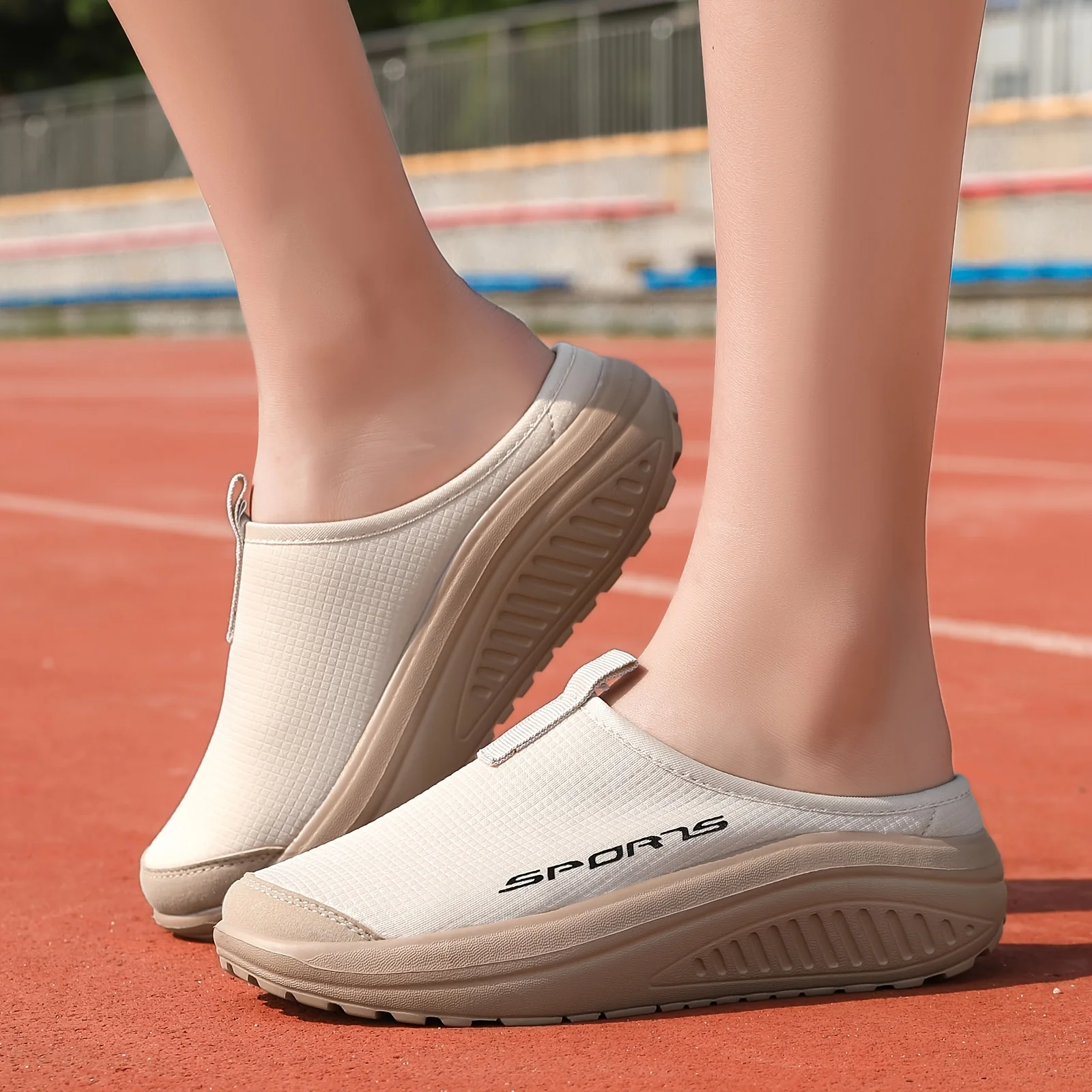 

Летняя женская спортивная обувь на одну ногу, дышащая обувь с тонкой сеткой, ленивые туфли с носком, сандалии с половиной перетаскивания, женский стиль