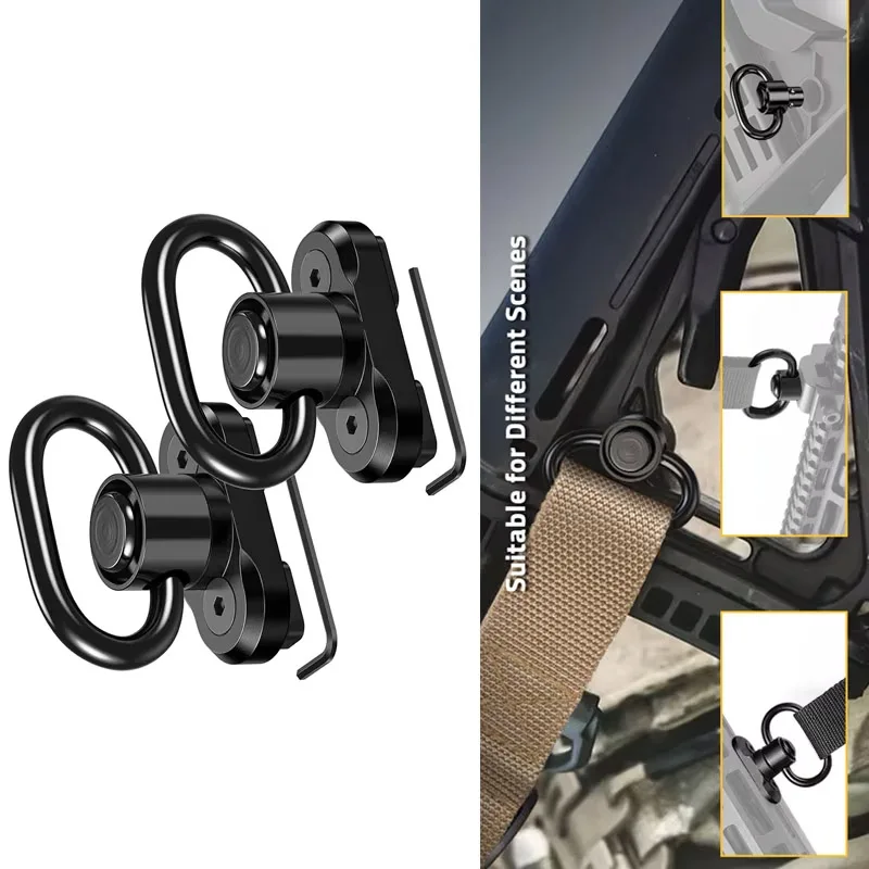 

1.25" Sling Mount Swivel Stud Mount Adapter Tactical Quick Detach Two Point Sling Hunting Tool Buckle Clip Accessories