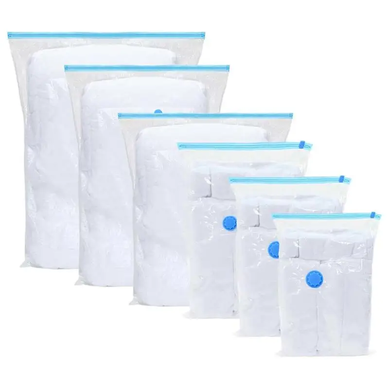 Lot de 5 Sacs de Rangement Sous Vide avec Pompe Manuelle, 100 x 80 cm, Housses de Compression pour Vêtements, Couettes, Couvertures et Textiles, Gain de Place pour Armoire, Dressing, Chambre et Voyage, Style Minimaliste, Apartment Living