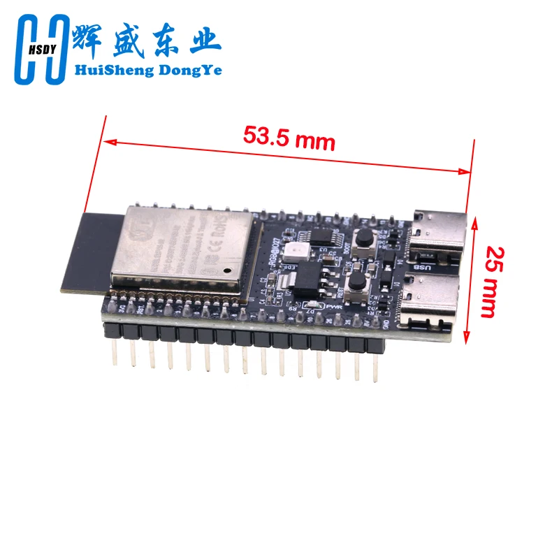 Płytka rozwojowa ESP32-C5-DevKitC-1, dwuzakresowy moduł WiFi 2.4G 5GHz z pinem N4, 4MB Flash, WiFi 6, CH340, 30 pinów, ESP32 C5 — zdjęcie produktu 2