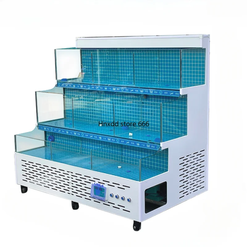 Seafood Tank Commercial Refrigerator Integrated Supermarket Aquatic Tank Shellfish Pool Mobile Fresh Water Sea Water Aquarium