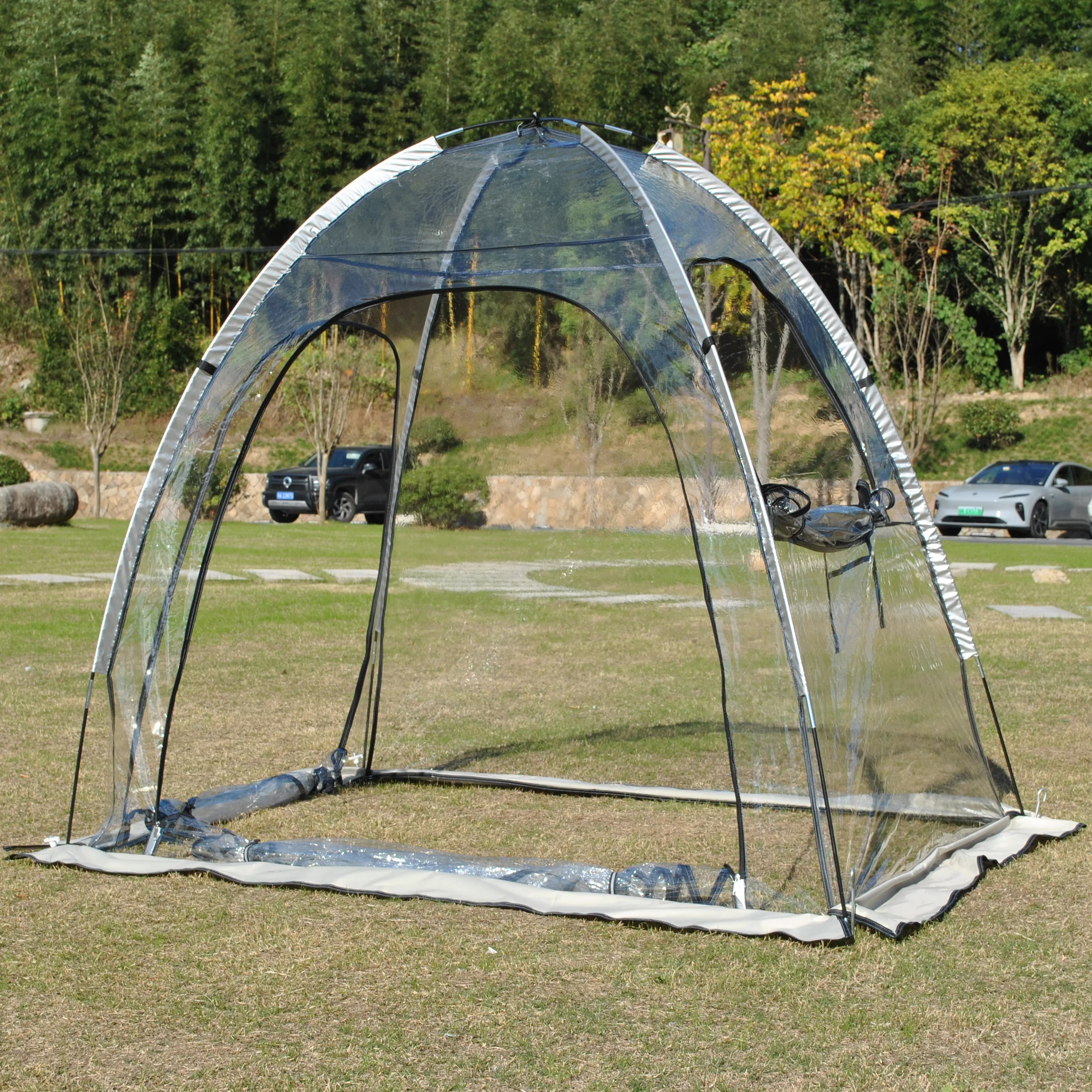 All Weather Proof Pod Sports Pod,720°View Weather Tent,2 Person Instant Tent,Outdoor Transparent Tent for Sport Event,Camping