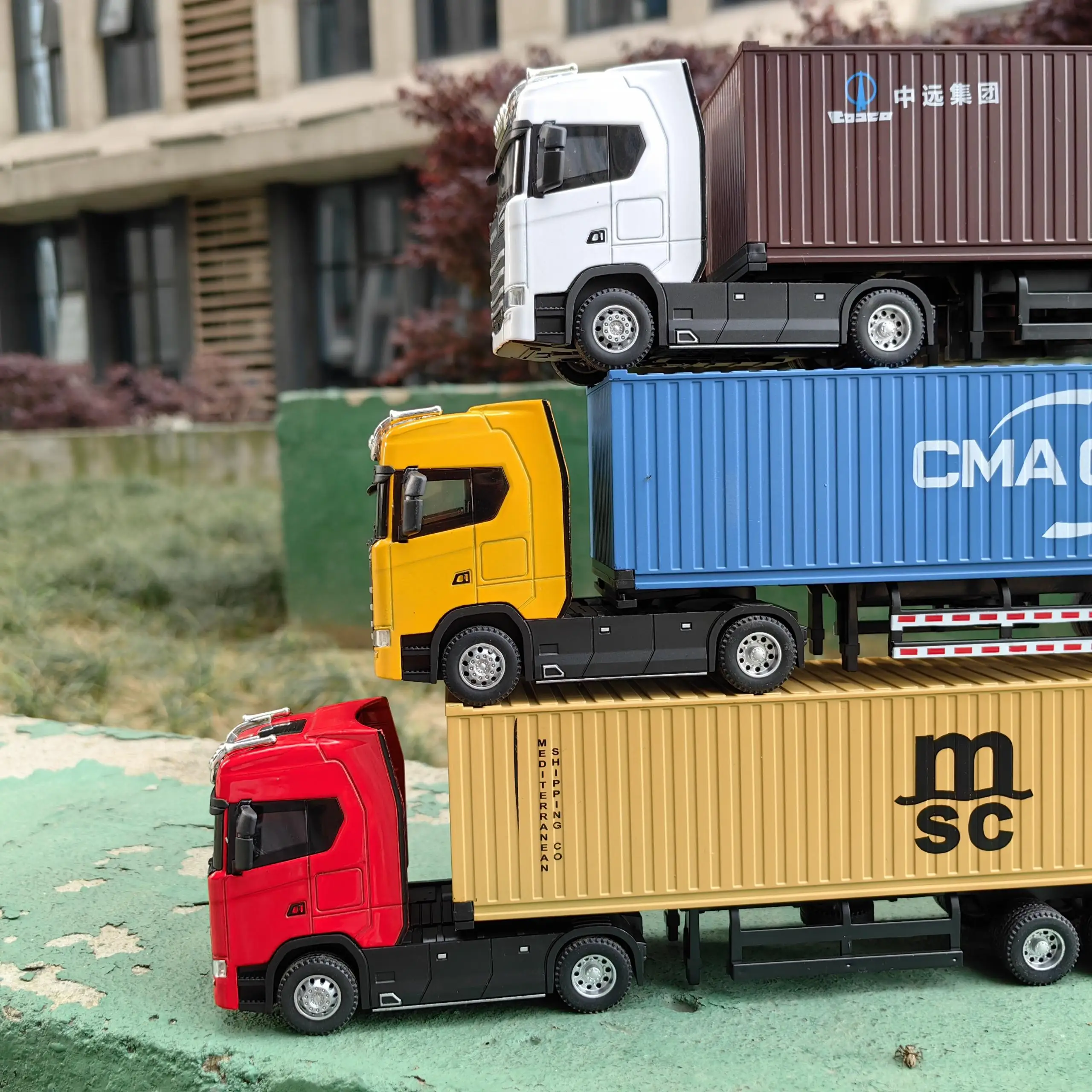 1/50 シミュレーション大型トラックおもちゃの車モデル合金ダイ