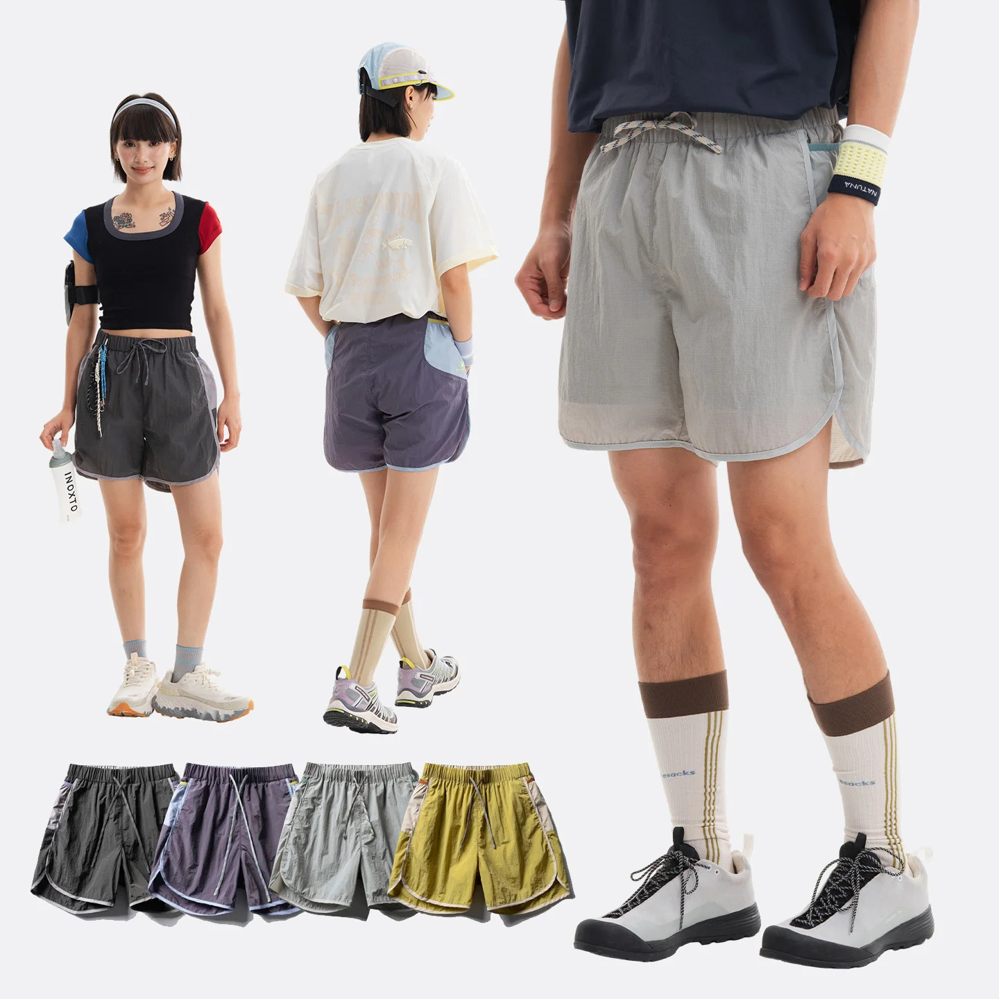 

Outdoor Lightweight Quick Dry Sport Shorts Men Women Loose Casual Running Hiking Cargo Shorts Joggers Pants