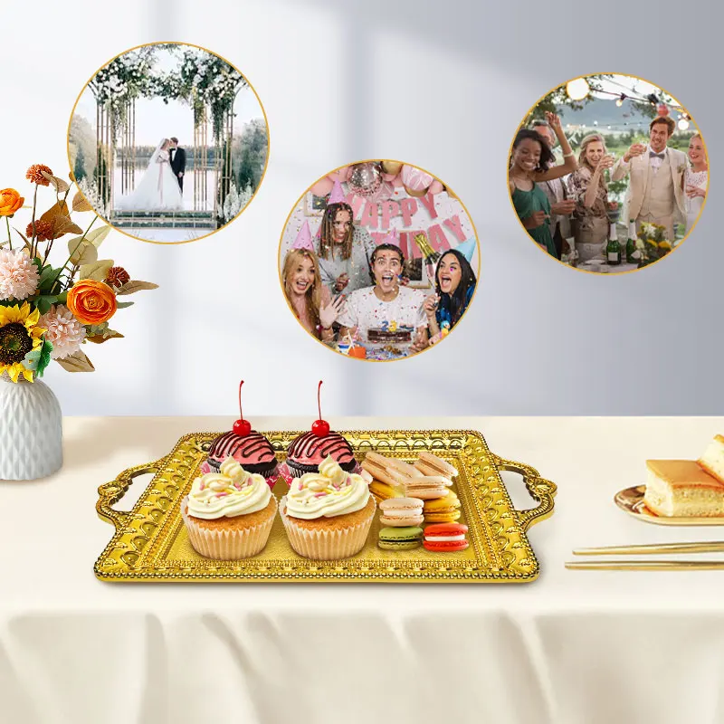 

Luxury Fruit Tray - Elegant European-style Gold Decorative Bowl for Home & Party