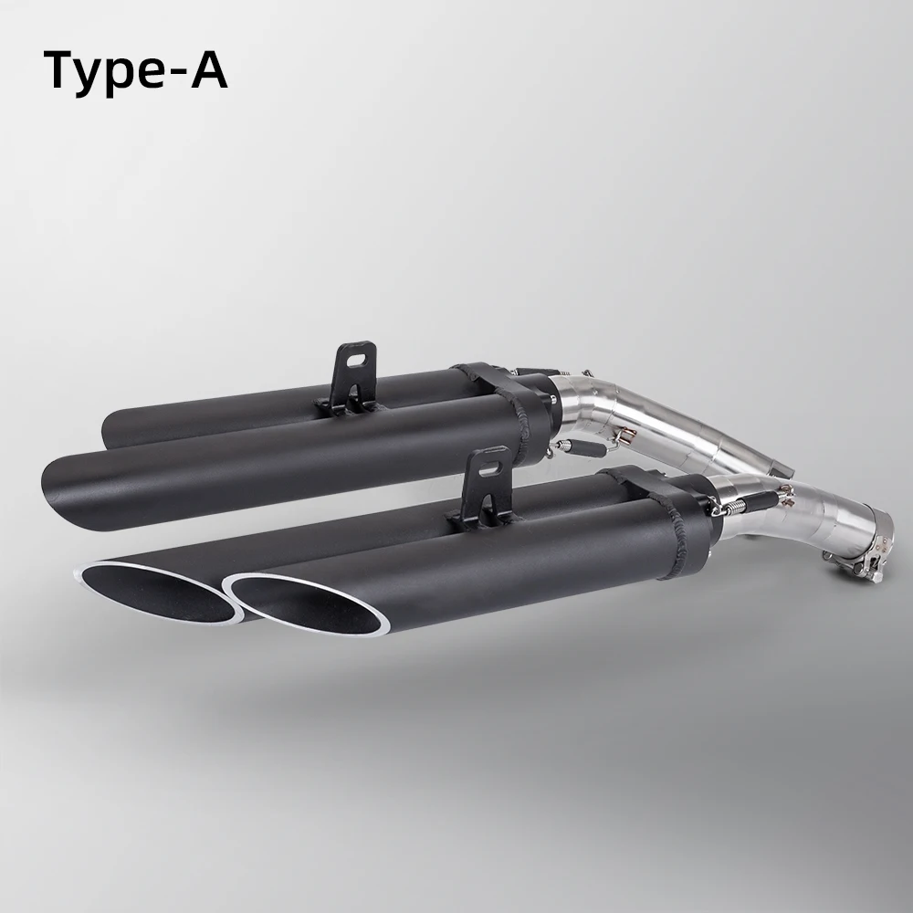 Suitable for Yamaha YZF R1 dual outlet motorcycle exhaust system, with stainless steel exhaust pipes on both sides with connecti