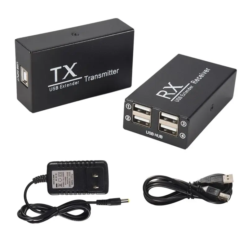 Ingenious-120M USB Extender 4 Port USB1.1 Hub Extender Over RJ45 Ethernet USB UTP Extension Transmitter Receiver