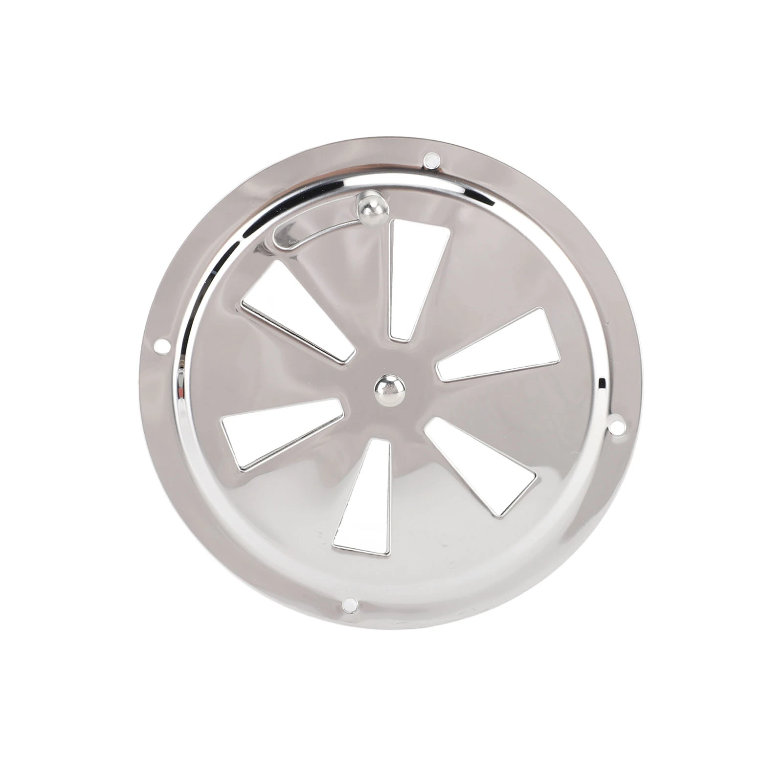 Cabin Ventilation Plate Marine Grade Stainless Steel Round Louver Vent Cover with Side Knob for Boat Yacht RV