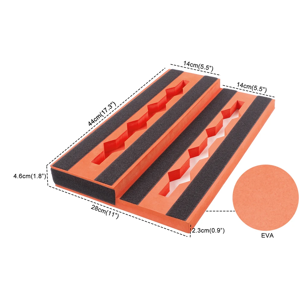 44*28*4.6cm Effect Pedal Board EVA Pedal Board High-Density EVA Material Hollow Design Pedal Board Organized Cable Management