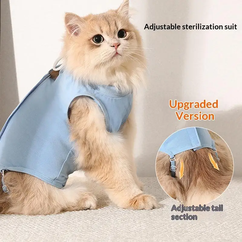New Adjustable Cats Surgery Recovery Suit For Small Medium Dog Cat Vest Recovery Suit Anti Licking Wounds Recovery Clothes
