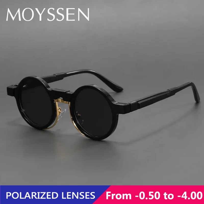 

Japan Designer Women Steam Punk Style Retro Round Frame Sunglasses Men's Fashion UV400 Customized Polarized Lenses Sun Glasses