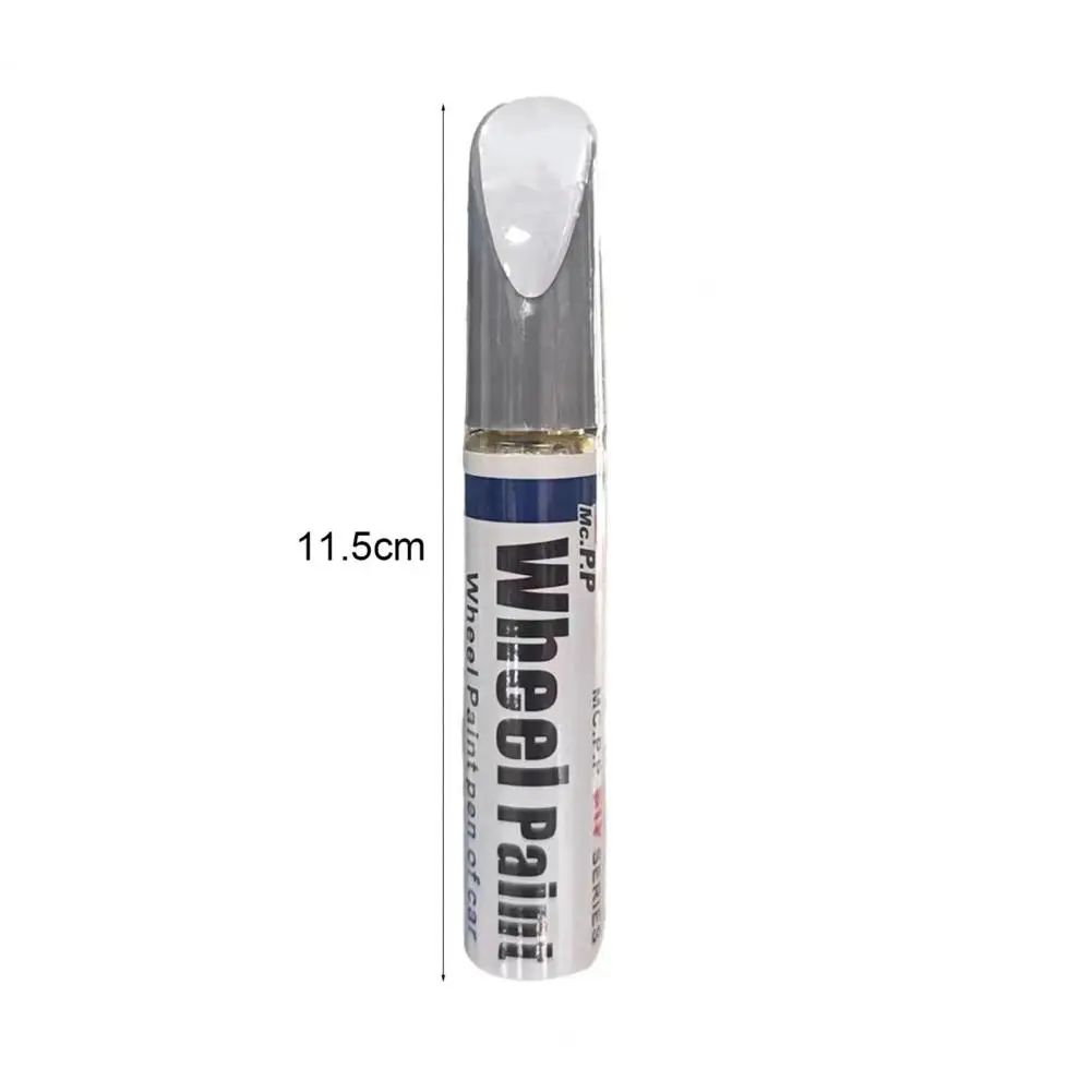 

12ml Gloss Black Rim Touch-Up Paint Pen Quick Drying Easy-to-Use Compact Size Prevents Rashes Reusable Car Wheel Repair Pens