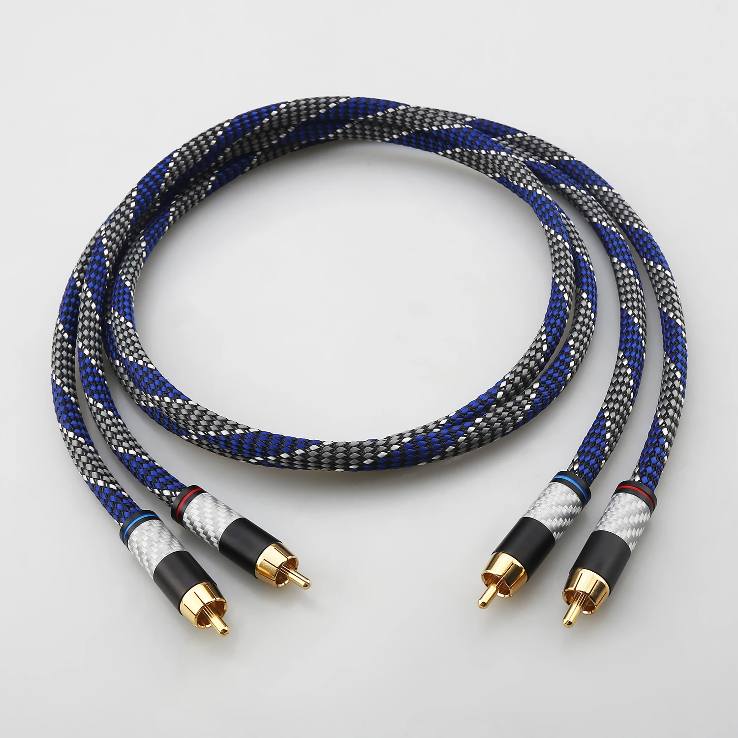 Audiocrast A53 HiFi Stereo 2RCA to 2RCA OFC Cable | Male to Male Interconnect Line for DAC Amplifier Home Theater