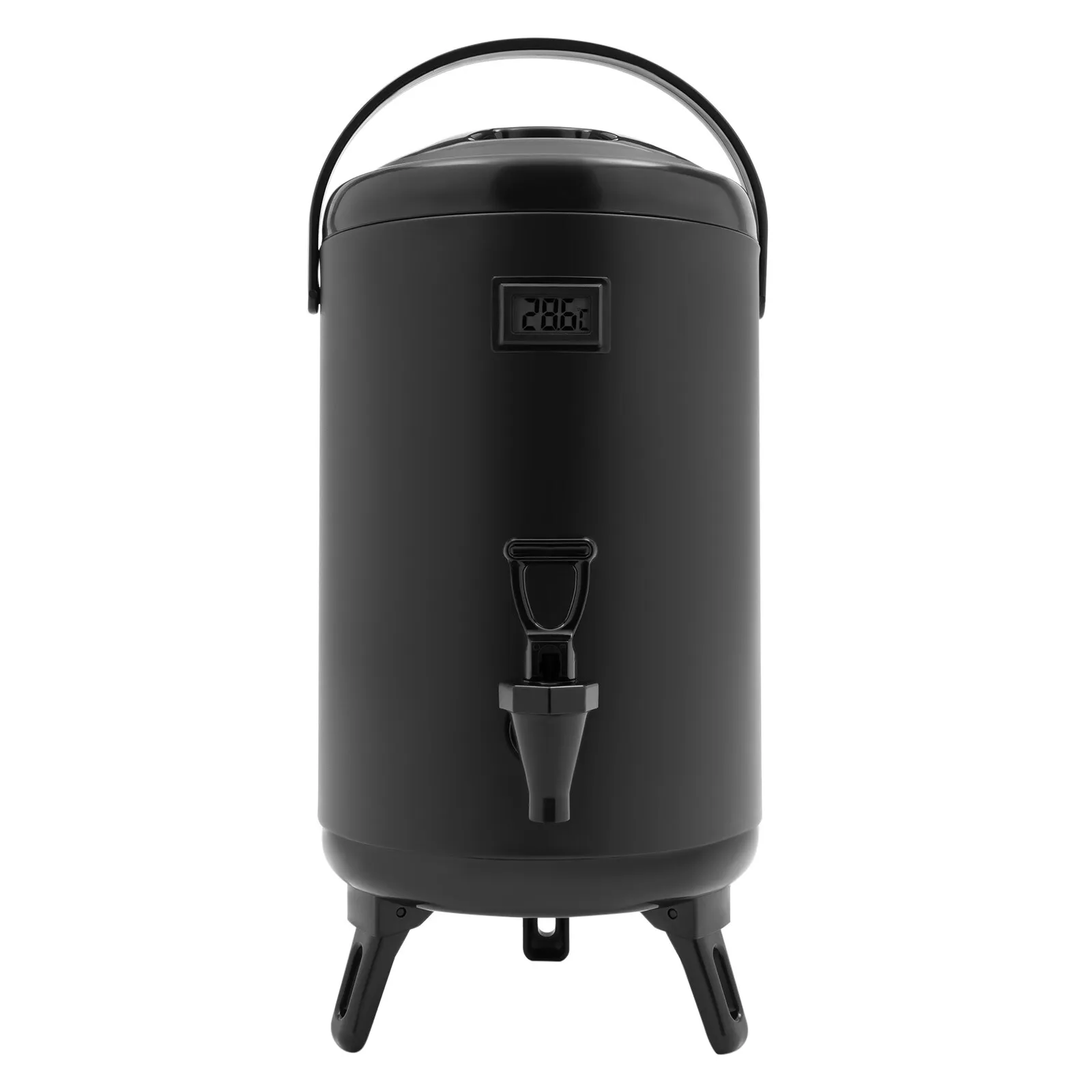 10-litrowy czarny izolowany dystrybutor do napojów/serwer do gorących napojów, izolowany dystrybutor do napojów ze stali nierdzewnej
